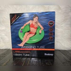 NEW Bestway Hydro-Force Weekend Swim Tube Green Inflatable Pool Float Ages 10+
